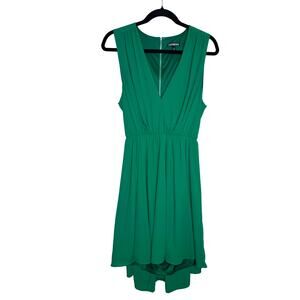 Express Sleeveless Cutout Back Mini Dress Size 12 Party St Pattys Green Cocktail